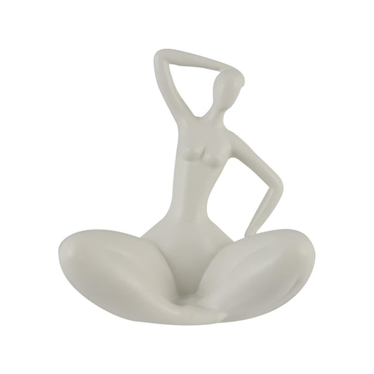 Figura mujer decorativa blanca